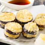 地鶏焼鳥 阿波尾 - 「鶏ひき肉」をなすではさみました