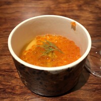 神楽坂 しゃぶしゃぶ 風雅 - うにといくらの茶碗蒸し