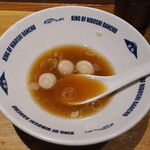 NIBOSHI MANIA - 銀鱗サバヌーヴォー鮮魚煮干蕎麦 底に残ったスープ