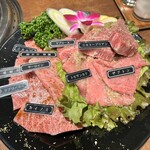 焼肉 静龍苑 - ジモン盛り(タレと塩)