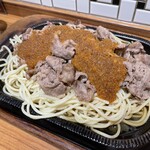 グルメ風月 - メガ盛り‼︎ビーフバター焼きLLセット¥1,690+パスタ増量¥100+ライス大盛り¥50
