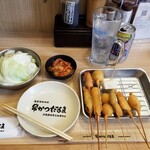 串かつ だるま - 途中・全体図。