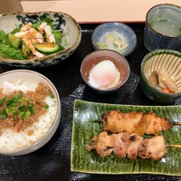 やきとり お㐂樂 人形町店 - おきらく御膳 1250円