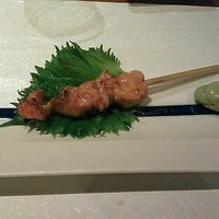 フレンチ割烹 宿 - 鶏せせり焼き 空豆添え
