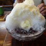 納言志るこ店 - これが、小倉ミルク＋アイスの構造