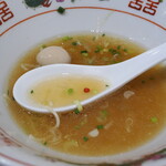 NIBOSHI MANIA - 銀鱗鮮魚煮干蕎麦の底に残ったスープ