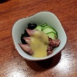 龍馬 本店 - お通しのホタルイカ酢味噌