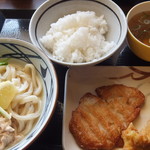 Marugame Seimen - ☆ごはん(小)＋とり天＋さつま揚げ☆