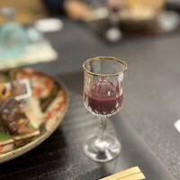 料亭 大宮 一の家 - 食前酒(すっぽんの生き血×赤ワイン)
