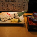 魚市 - うなぎの白焼き ＆ 〆張鶴 純 純米吟醸