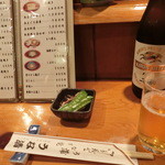 うな清 - ビール中瓶、一番搾り５００円