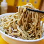 ラーメンエース - 汁なし担々麺　ニンニク少し　麺リフトアップ