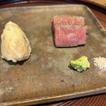 京味 もと井 - 牛の炙りとポテトサラダ