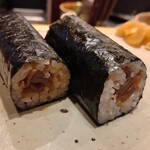 すしやのたい悟 - 本山葵強めの干瓢巻きを久々に〆で頂きました。辛さが一瞬来て刹那的に抜けて行く辛さは良質の本山葵ならではの味です♪