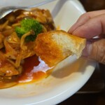 キッチン ブルー グローブ - スープに浸して