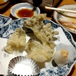 庄や - ハゼと舞茸天婦羅　480円