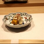 鮨 菜とい - 冬柿、クリームチーズ（酒粕）