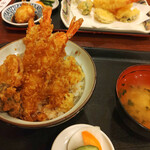 浅草 天彩 - 海老天丼