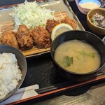 とんかつ割烹こしば - かきフライ定食