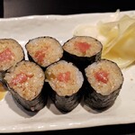 ワタリガラス - なみだ鉄火巻。なみだ巻きよりは辛さマイルドで食べやすい。