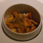 カセント - 菊芋とジロール茸の茶碗蒸し風　温泉卵入