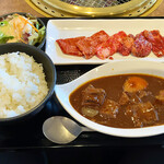 焼肉 黄金の牛 - タンシチュー焼き肉セット