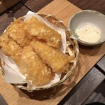 地酒と道産食材 一笑 - 由仁産とうもろこしの天ぷら