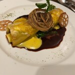 la falaise - 房総猪のカネロニ仕立て 味噌風味の赤ワインソース