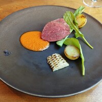 Restaurant Re: - 蝦夷鹿のロースト　BBQ仕立て　ロメスコソースと炭塩