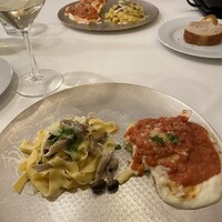 リストランテ ラ チャウ - キノコと長ネギのクリームソースのタリアテッレ　ラザニア