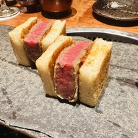 銀座 山科 - 銀座山科特製　黒毛和牛シャトーブリアンのフィレカツサンド