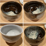 銀座 しのはら - 今日の酒碗　私のは富士山のぞいているようで素敵でした