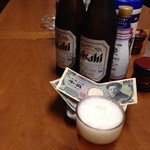 きらく - ビール中瓶350円