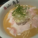 鶏真 - 鶏白湯 たまり醤油 大盛 1500円