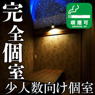 星空が広がるプラネタリウム完全個室