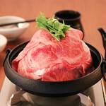 くろちく 万天 すき焼き・しゃぶしゃぶ - スライス和牛肉は口の中でほどけます。