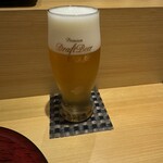 品川 鮨まつもと - 昼からビール