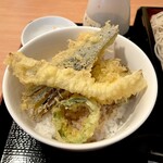 沢内のそばや 利久庵 - ミニ野菜天丼