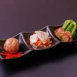 奏す庵 - 福井のおつまみ3種盛り