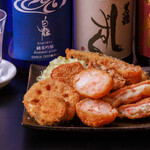 奏す庵 - カツ盛り合わせ