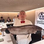 WM BY WAGYUMAFIA - 照寿司と言ったらコレ、北九州若松で採れた15kgのクエ