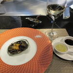 鉄板焼 石狩 - 身厚アワビ