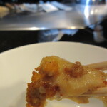 鉄板焼 石狩 - カリっトロっ白子ウニ乗せ