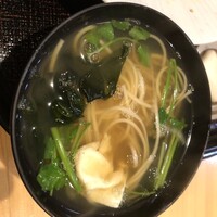 御料理あきやま - にゅうめん汁おいしい
