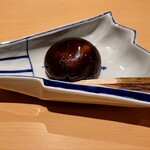 銀座 しのはら - 黒蜜とゆり根の葛饅頭