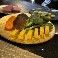 鉄板焼 石狩 - かぼちゃのお麩がもっちりで新食感！