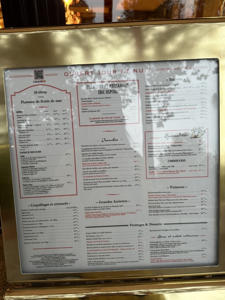 メニュー写真 : Au Pied de Cochon - パリ/ビストロ | 食べログ