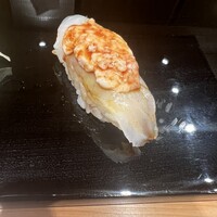 鮨たかし - カワハギ肝のせ