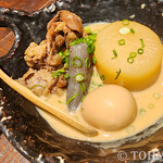 筥崎鳩太郎商店 - ポルチーニおでんの四種盛り合わせ。