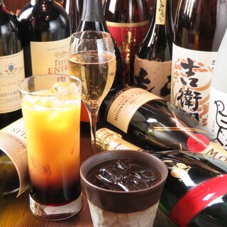 生ビール含む飲み放題は1,500円◆多彩なドリンクをご自由に